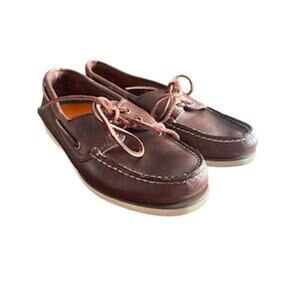 Timberland Women's 8.5M Brown Leather 2 Eye Boat Shoe